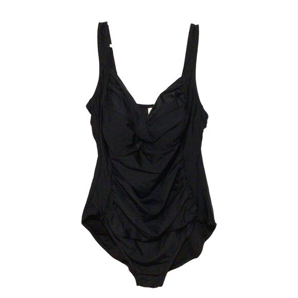 Meet.Curve Women’s 3XL Black One Piece Swimsuit Adjustable Straps NWT Plus Size - Picture 1 of 4